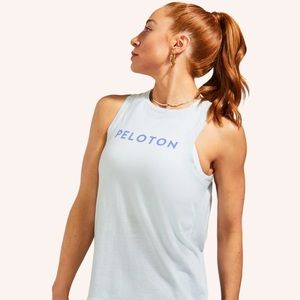 Peloton Light Blue Tulip Tank